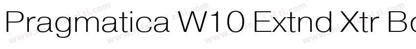 Pragmatica W10 Extnd Xtr Bd Ob字体转换